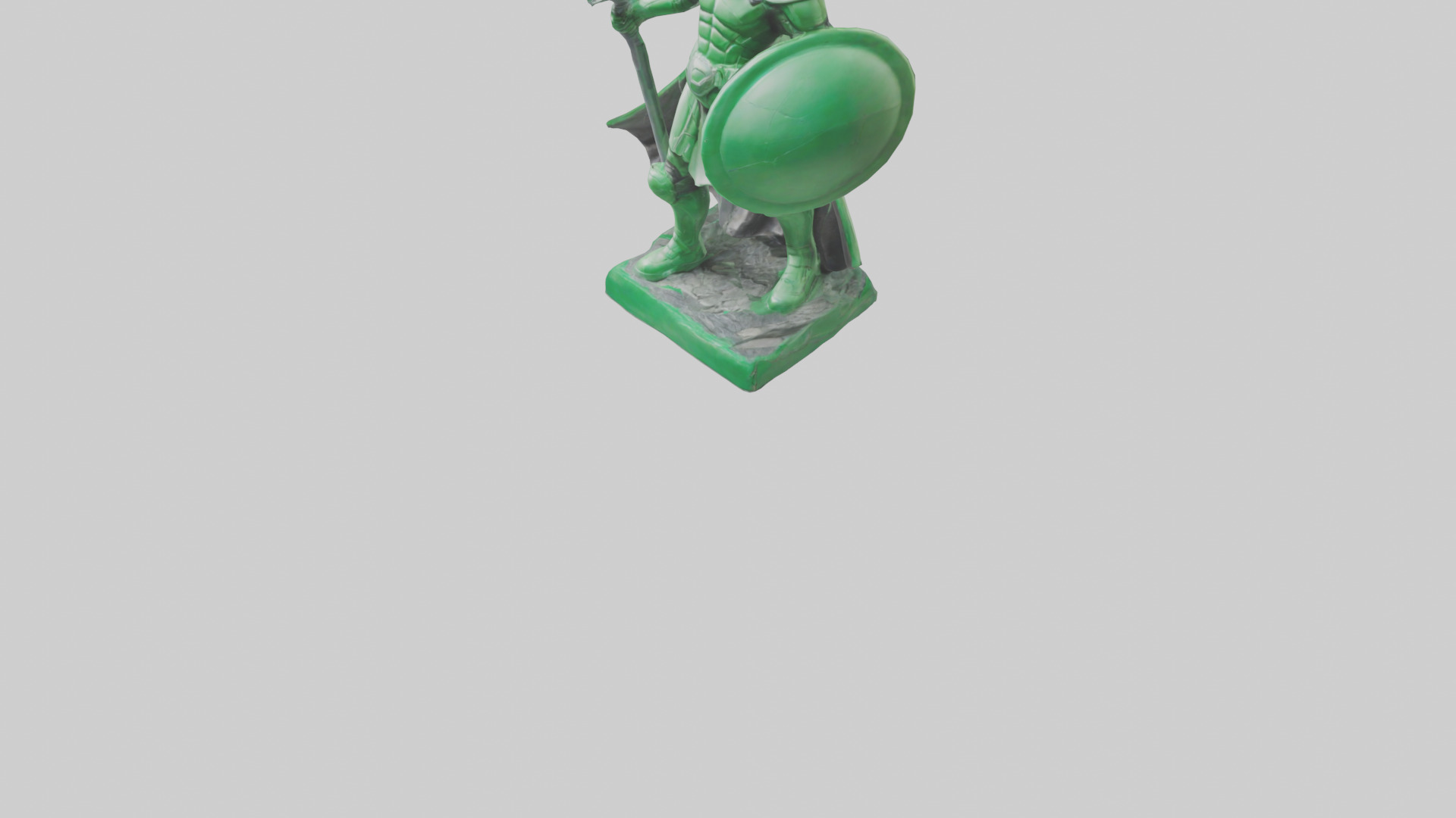 Green Defender Statue model Low-poly 3D model_9