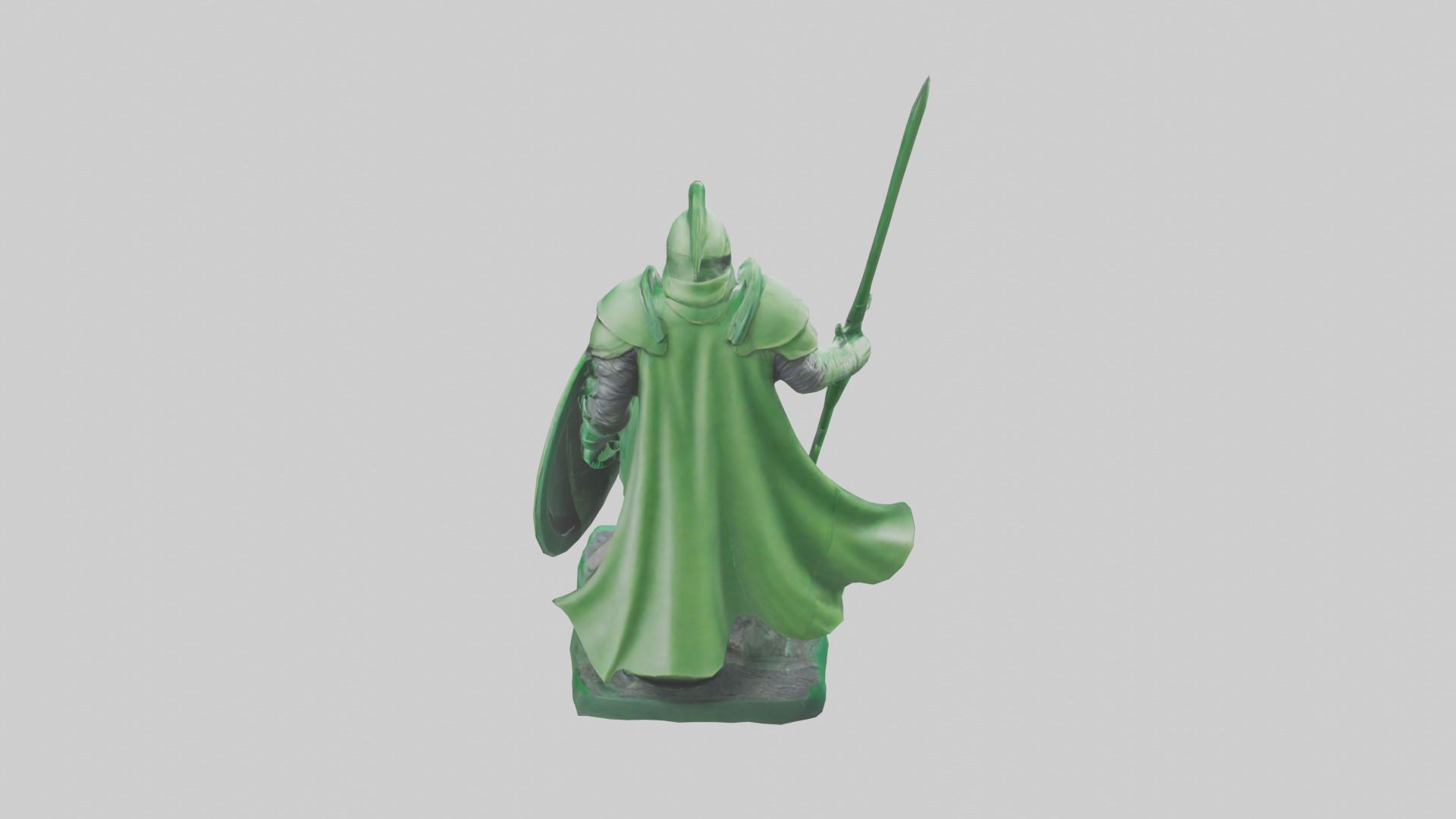 Green Defender Statue model Low-poly 3D model_15
