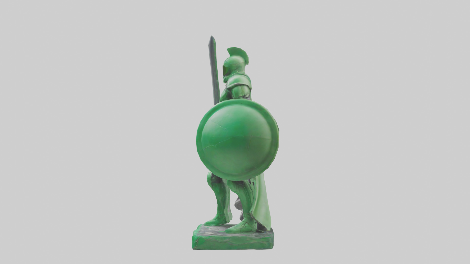 Green Defender Statue model Low-poly 3D model_12