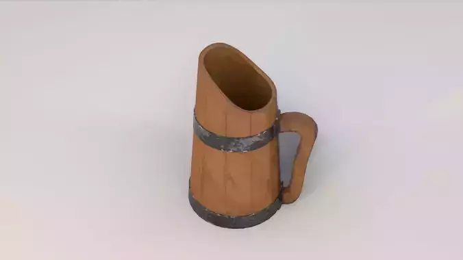 Rustic Old Wooden Pitcher