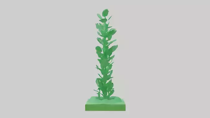 Green Economy Statue model Low-poly 3D model