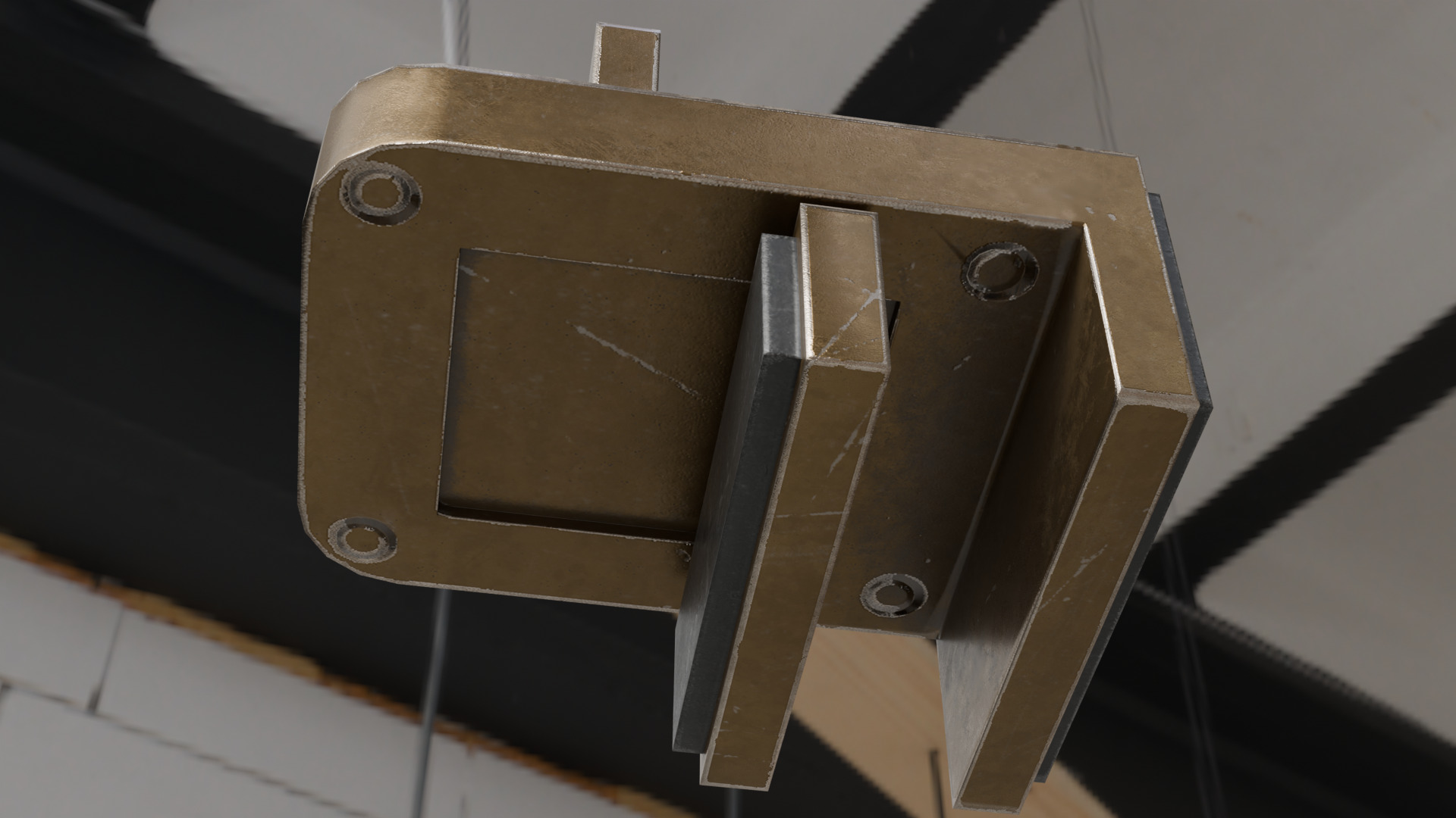 Window Lock Stopper Low-poly 3D model_9