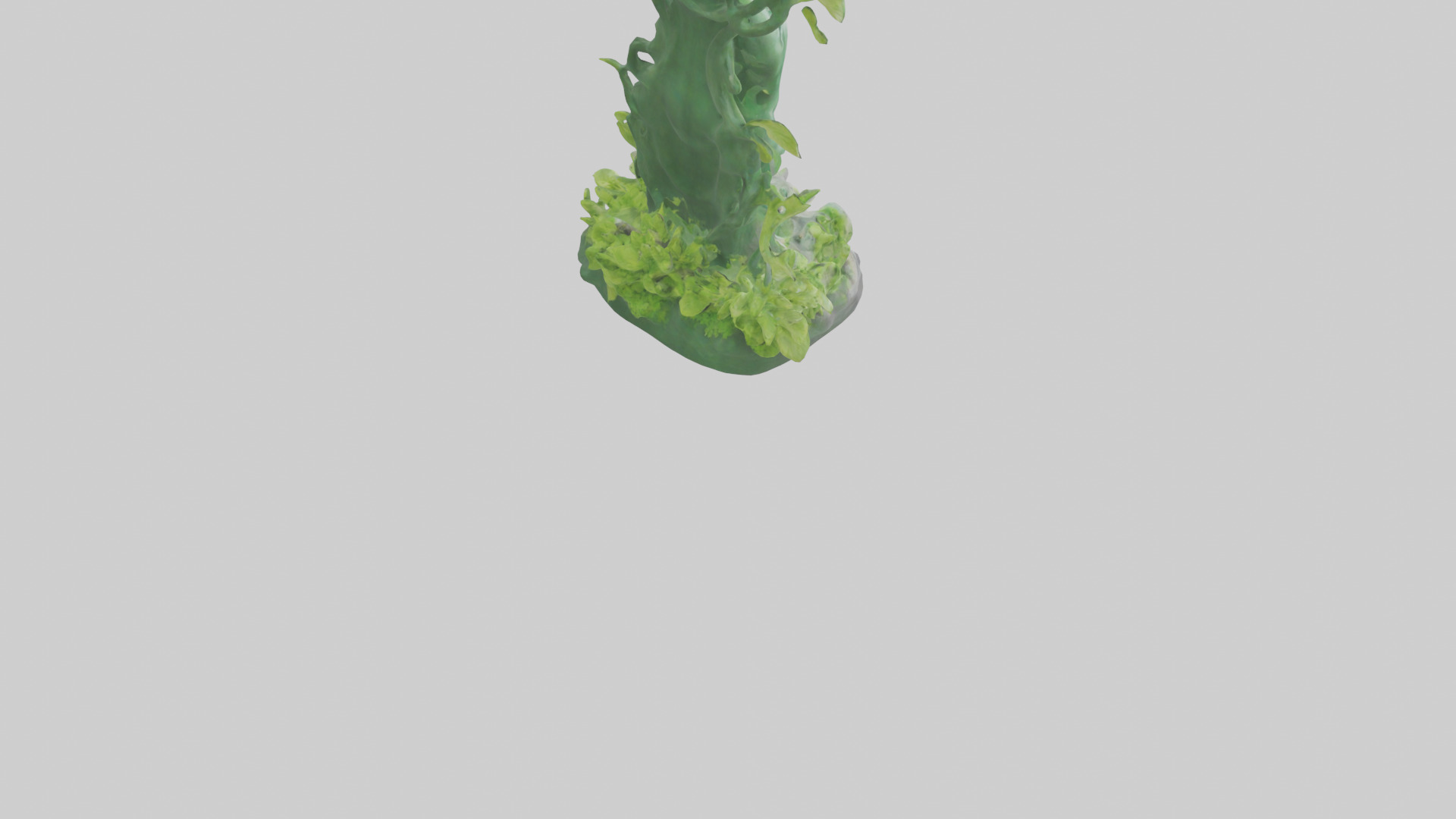 Green Living Memorial Statue model Low-poly 3D model_5