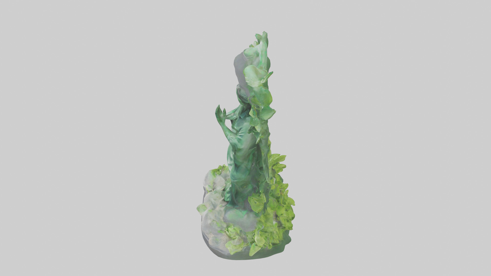 Green Living Memorial Statue model Low-poly 3D model_17