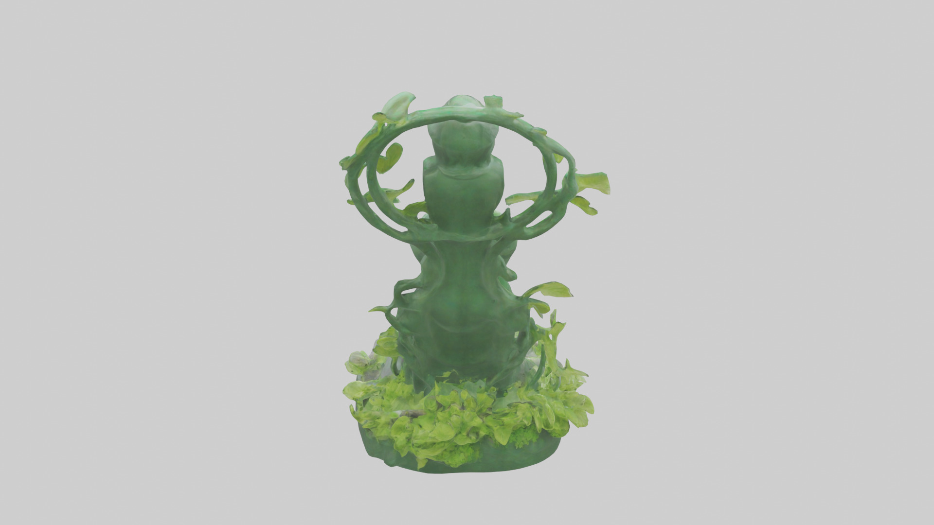 Green Living Memorial Statue model Low-poly 3D model_15