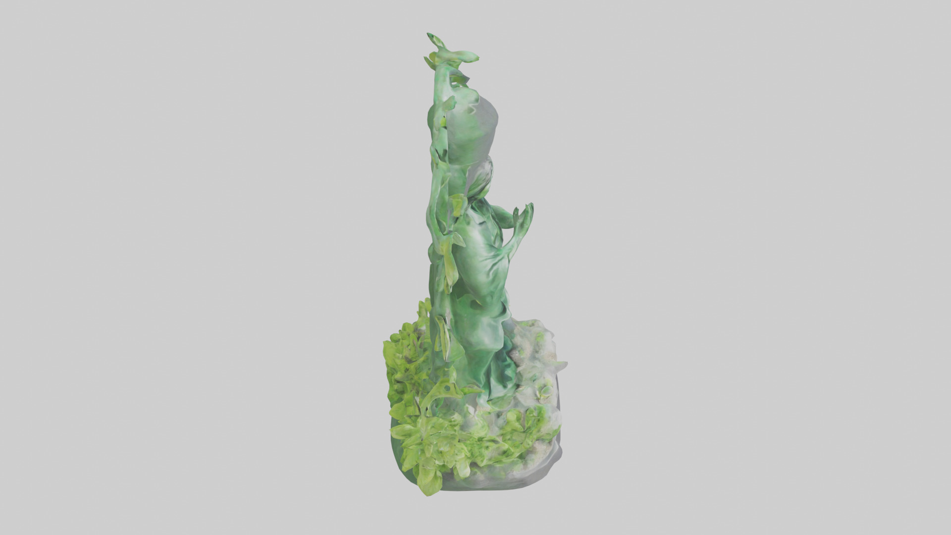 Green Living Memorial Statue model Low-poly 3D model_18