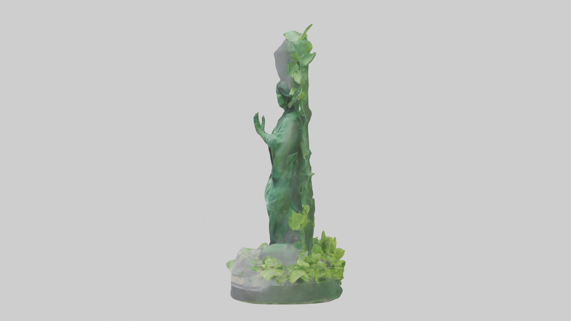 Green Living Memorial Statue model Low-poly 3D model_12