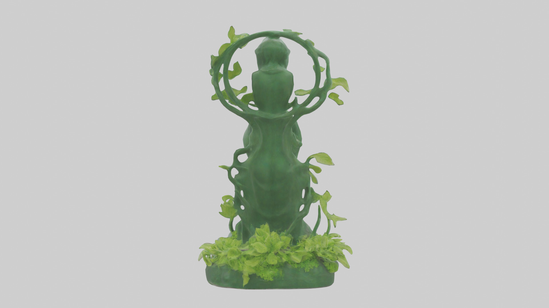 Green Living Memorial Statue model Low-poly 3D model_1