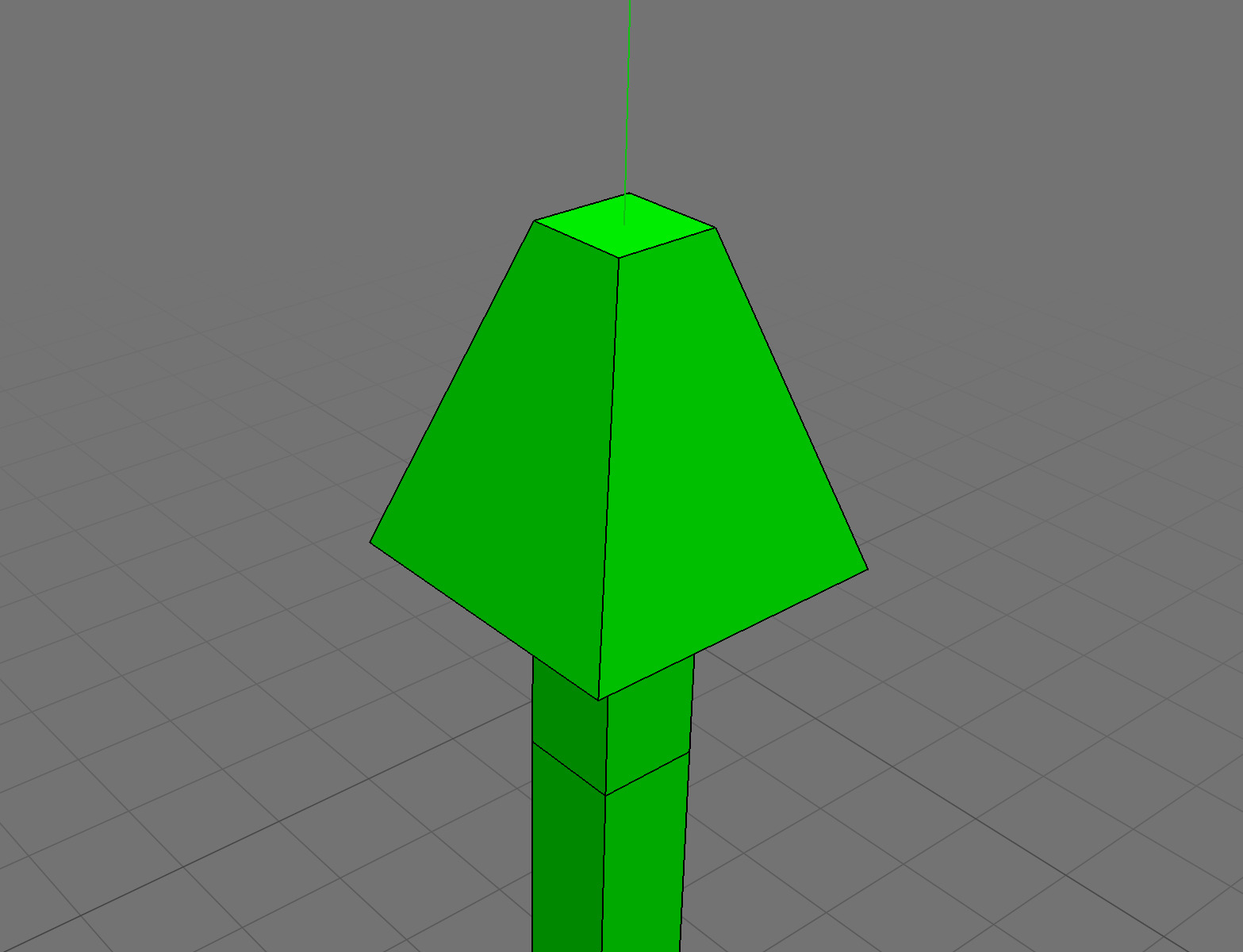 Right handed cartesian axes gizmo Low-poly 3D model_9