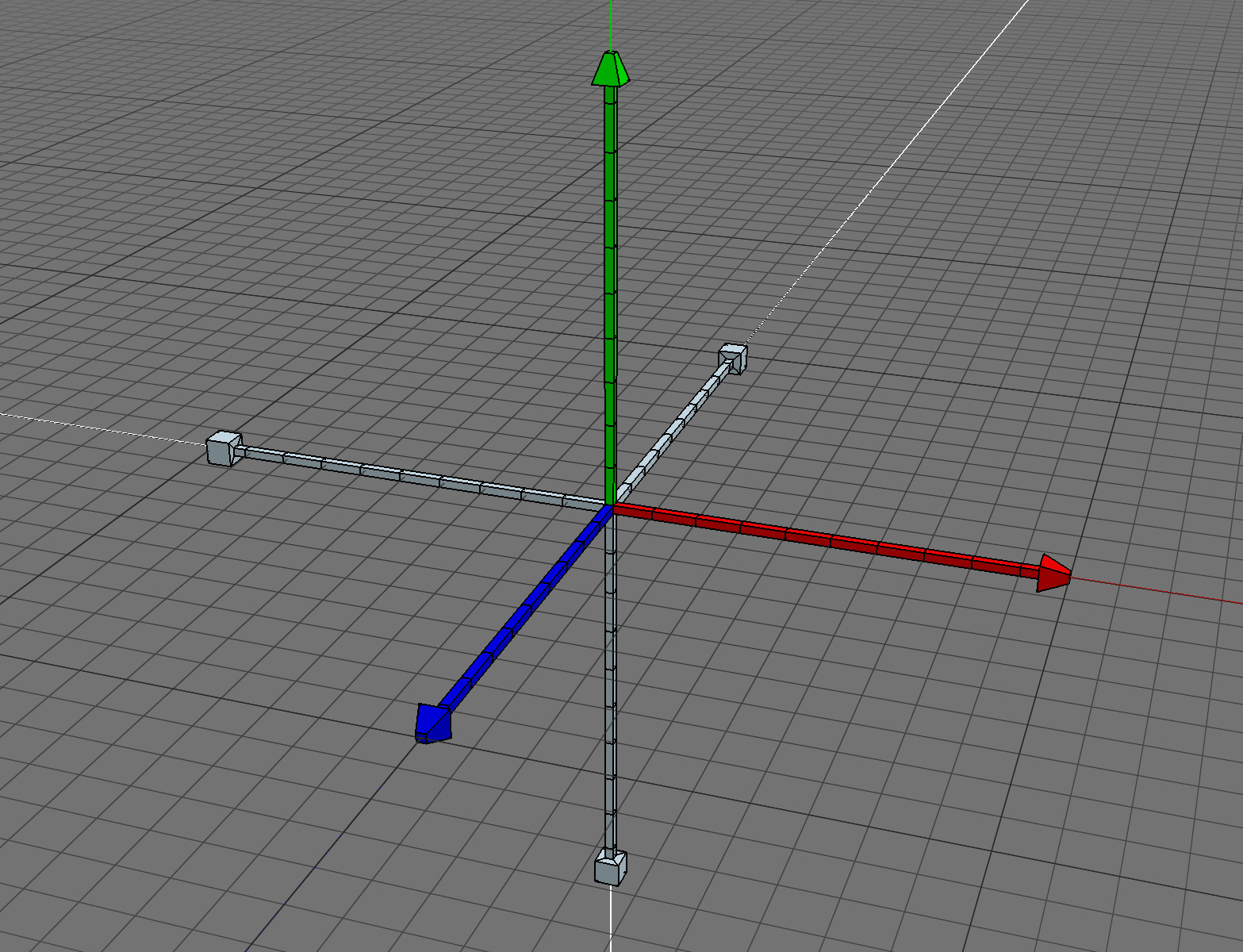 Right handed cartesian axes gizmo Low-poly 3D model_1