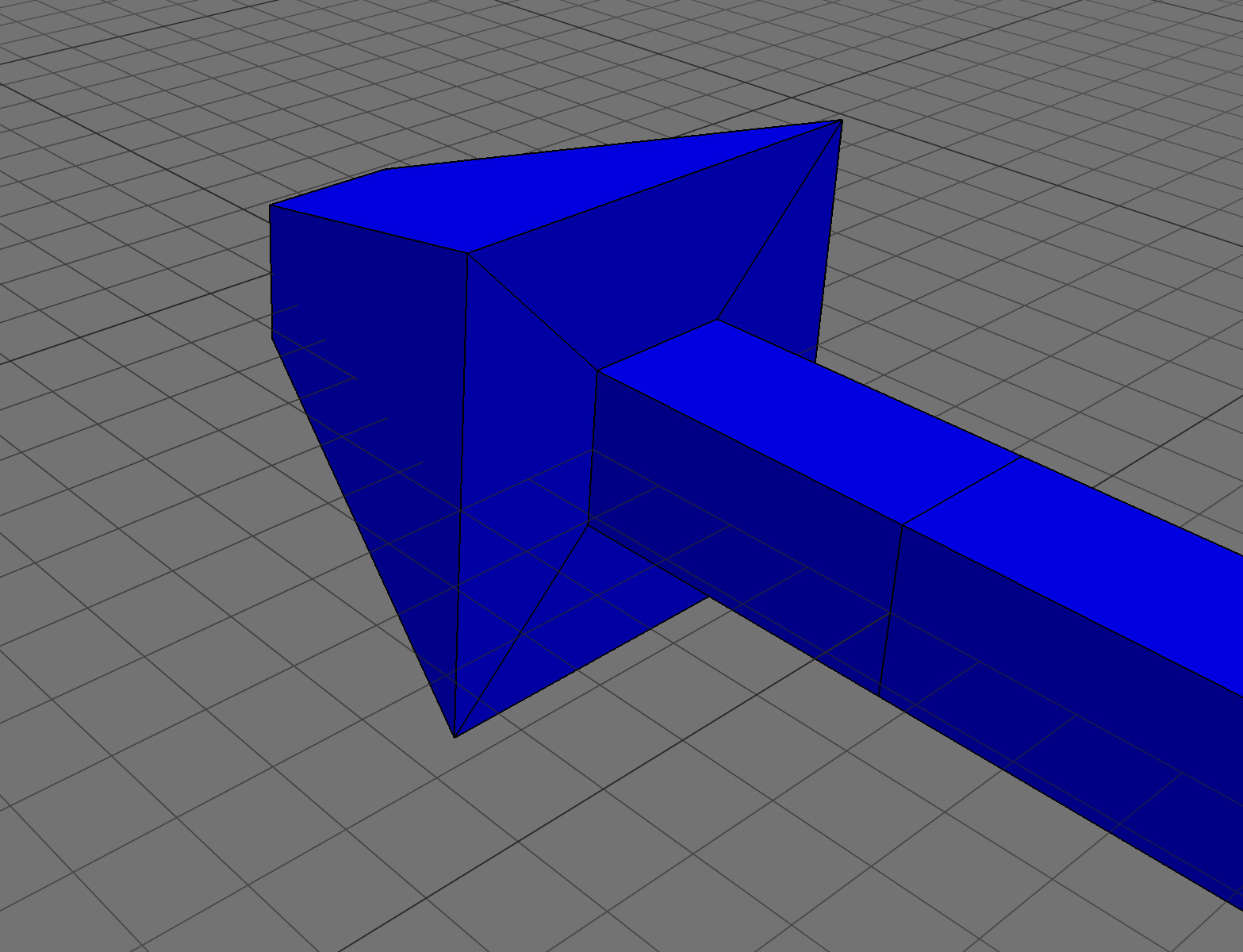 Right handed cartesian axes gizmo Low-poly 3D model_4