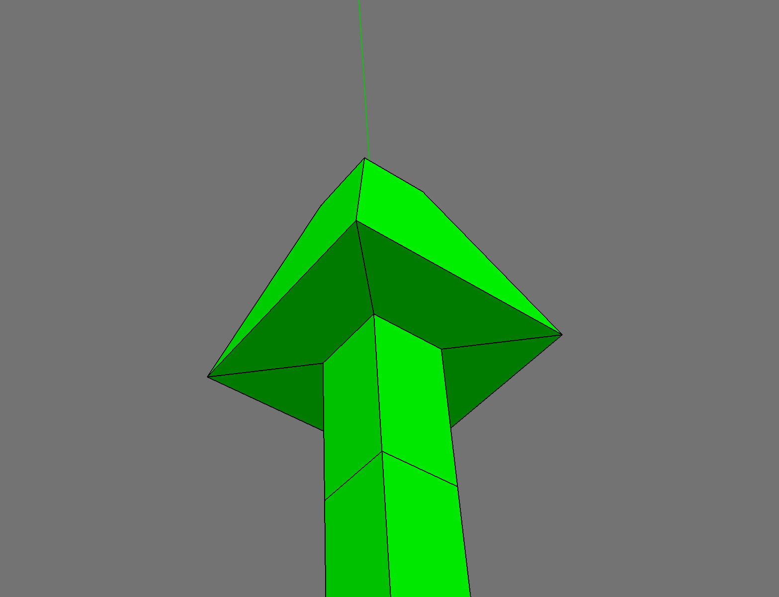 Right handed cartesian axes gizmo Low-poly 3D model_10