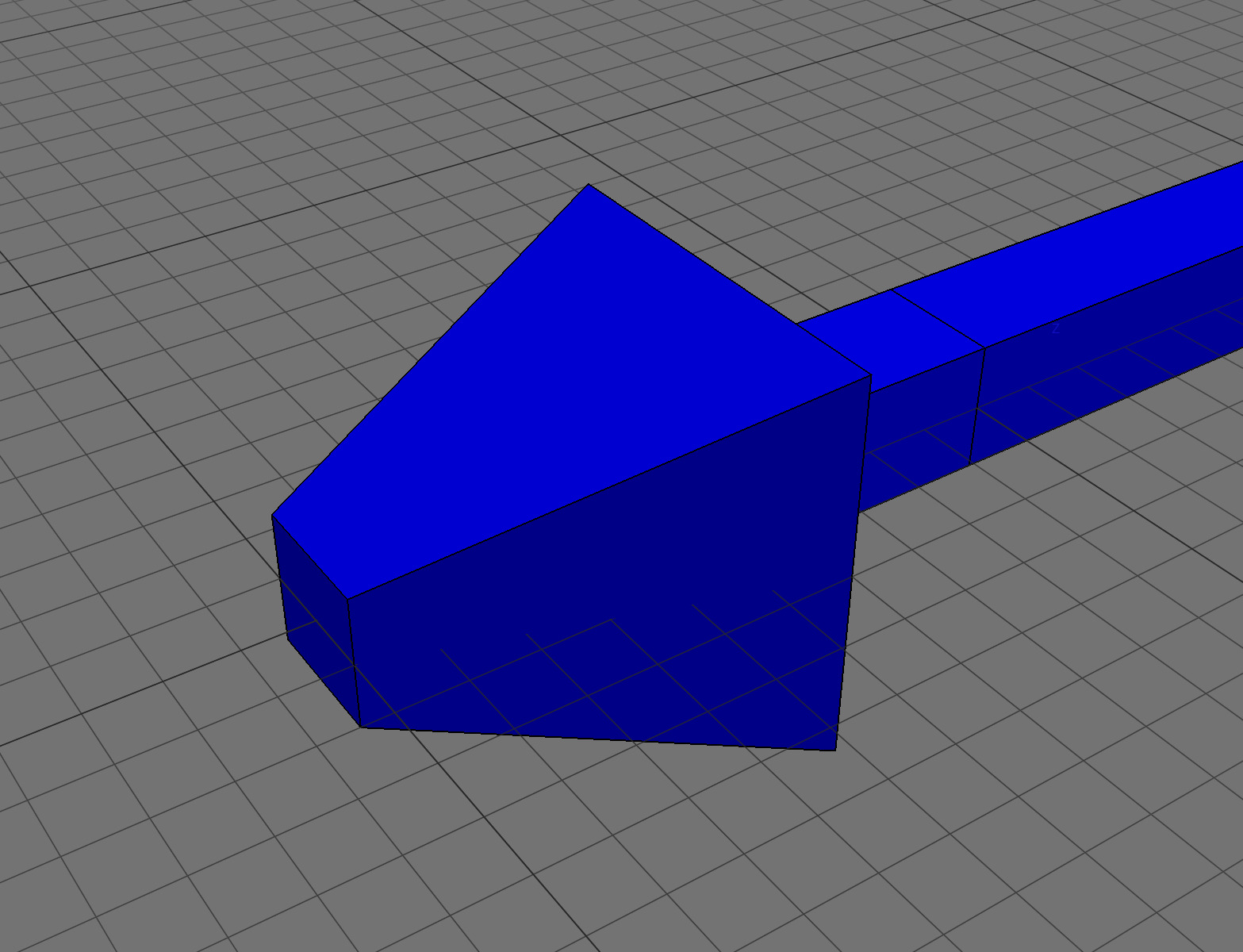 Right handed cartesian axes gizmo Low-poly 3D model_3