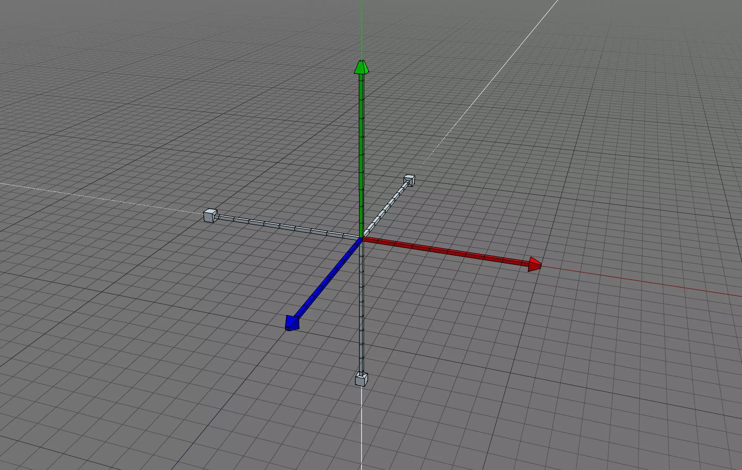 Right handed cartesian axes gizmo Low-poly 3D model_0