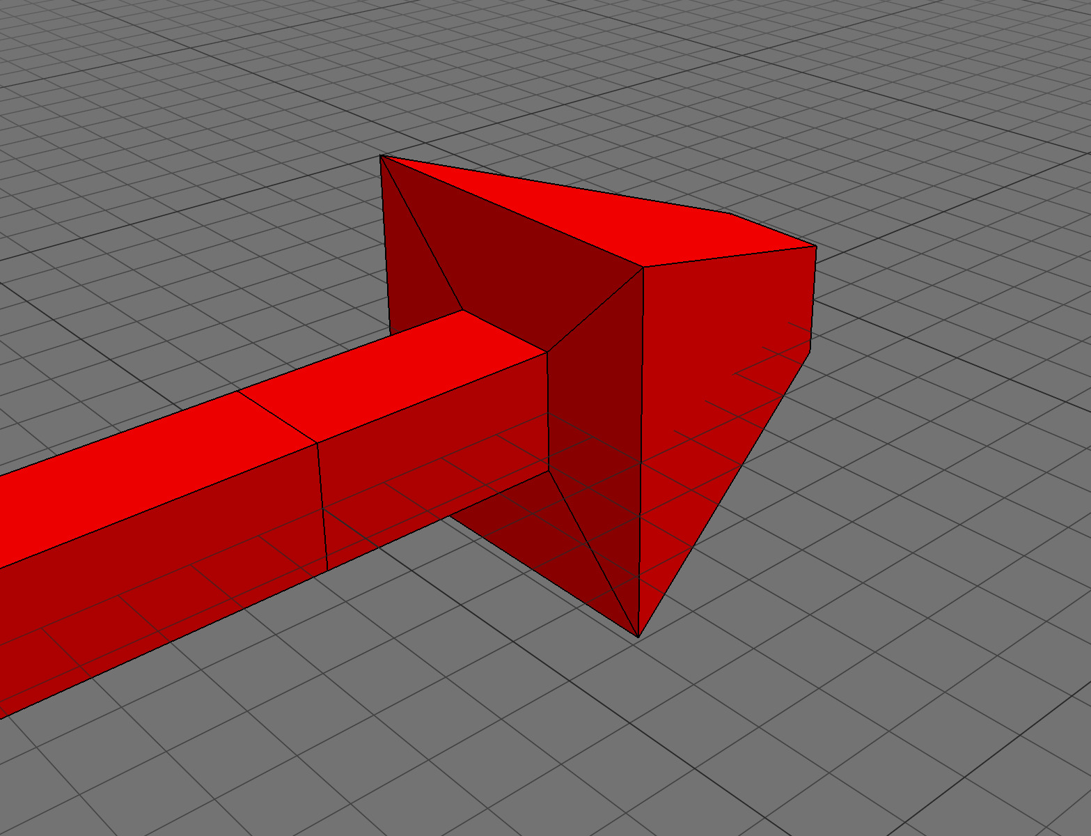 Right handed cartesian axes gizmo Low-poly 3D model_8