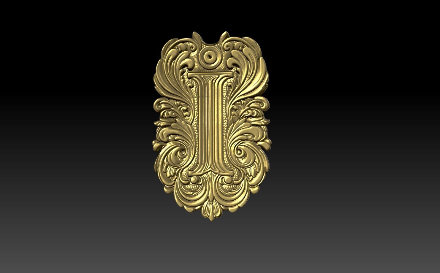 26 Alphabet Letters basrelief 3D print model_9