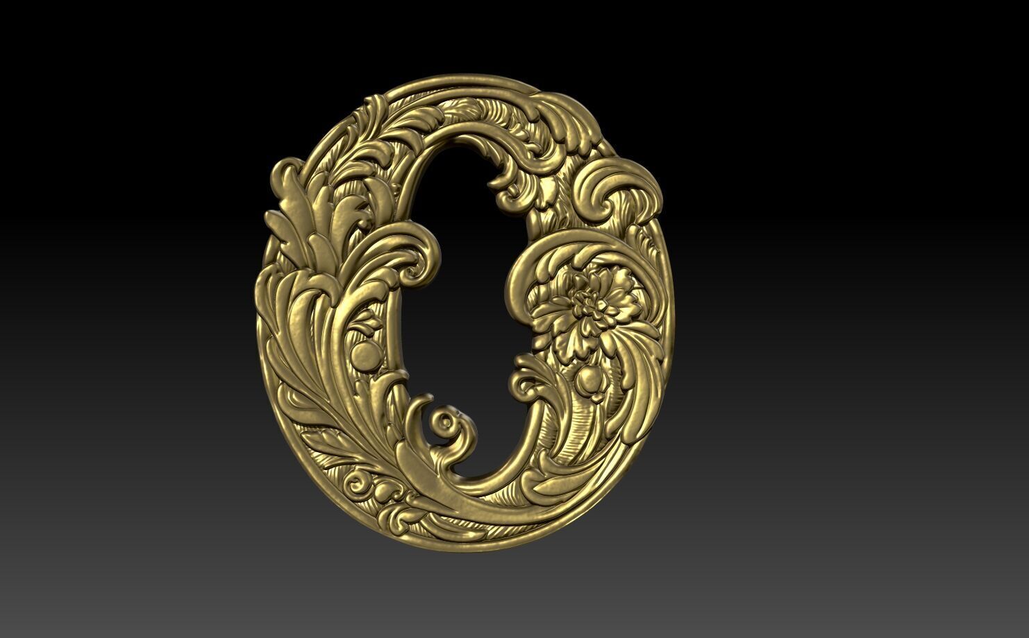 26 Alphabet Letters basrelief 3D print model_15