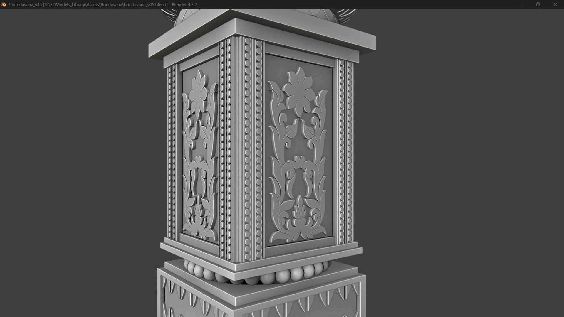 Buddhist Temple Stupa 3D model_13