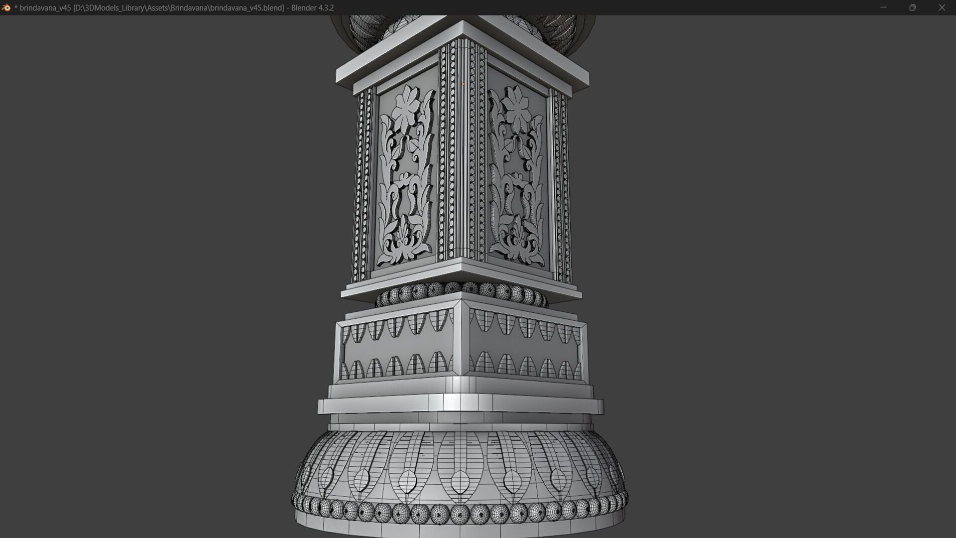 Buddhist Temple Stupa 3D model_27