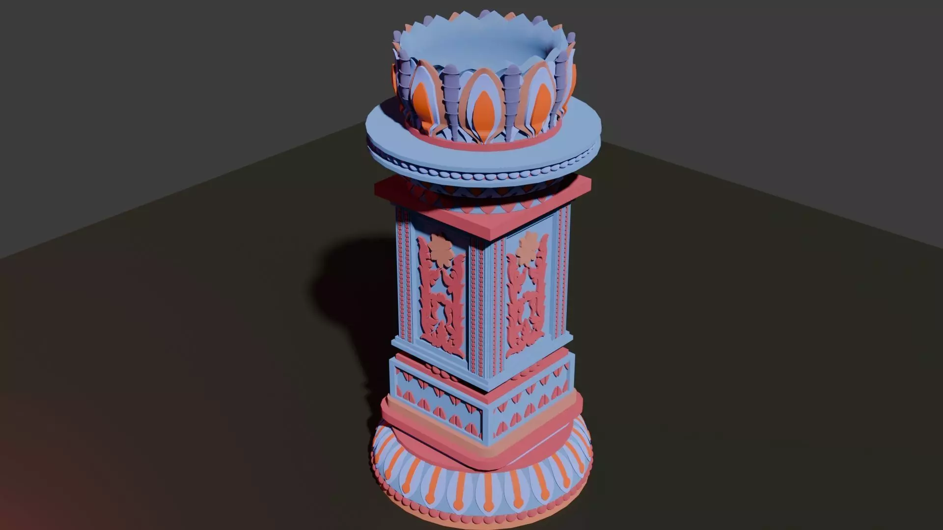 Buddhist Temple Stupa 3D model_0