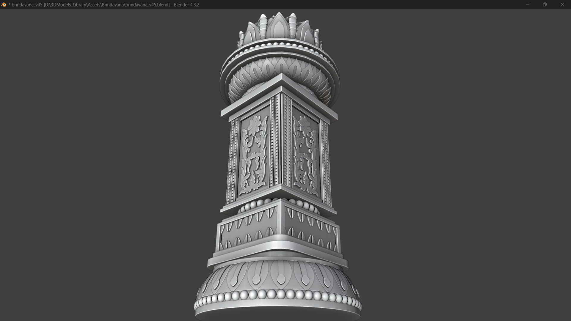 Buddhist Temple Stupa 3D model_18