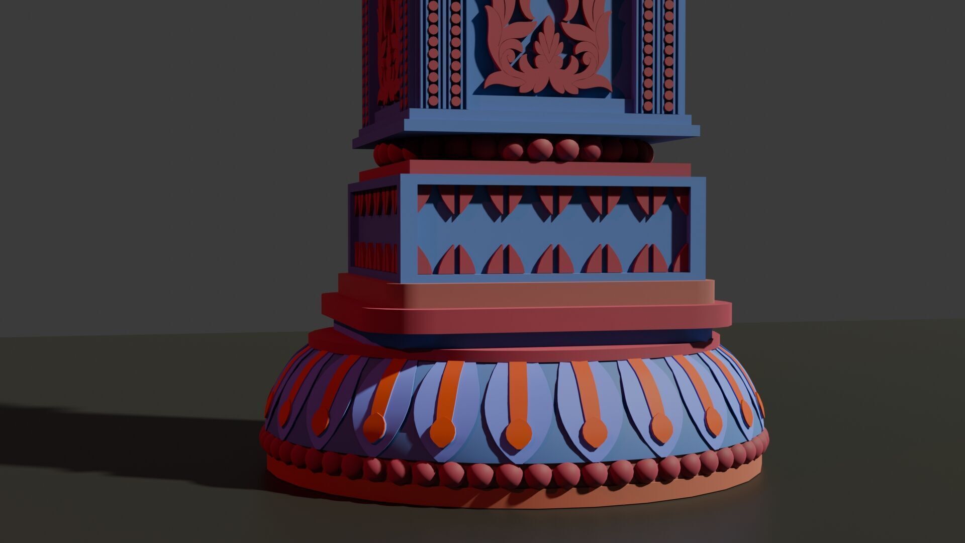 Buddhist Temple Stupa 3D model_5