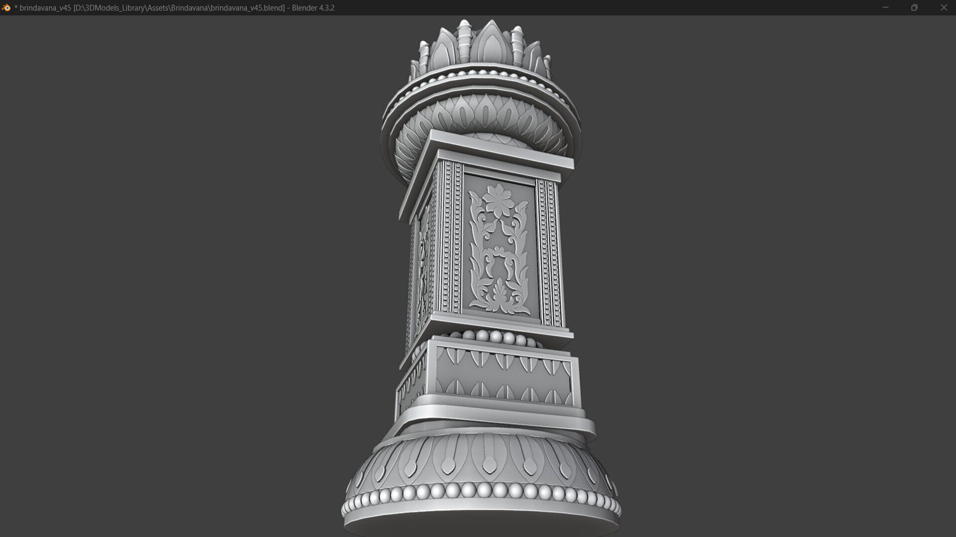 Buddhist Temple Stupa 3D model_17
