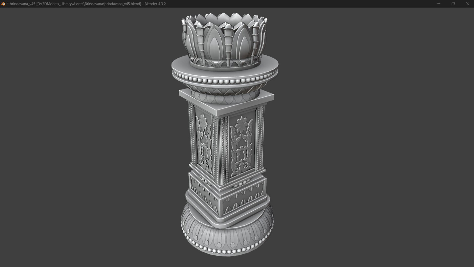 Buddhist Temple Stupa 3D model_11
