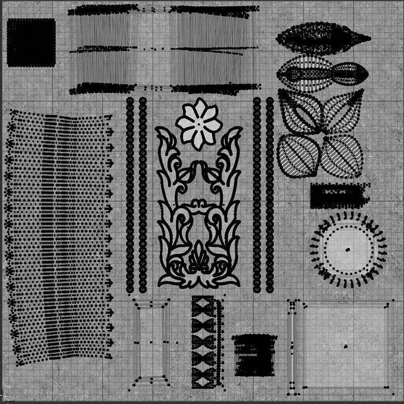 Buddhist Temple Stupa 3D model_29