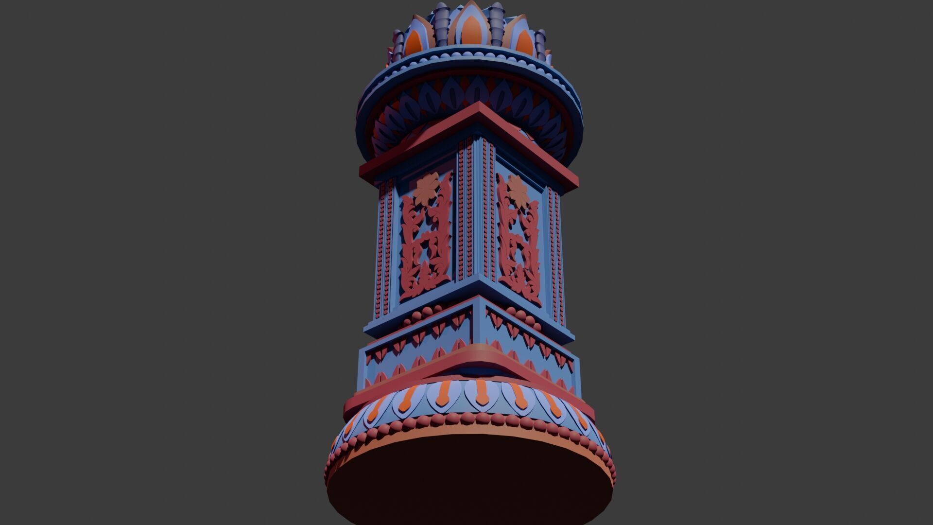 Buddhist Temple Stupa 3D model_8