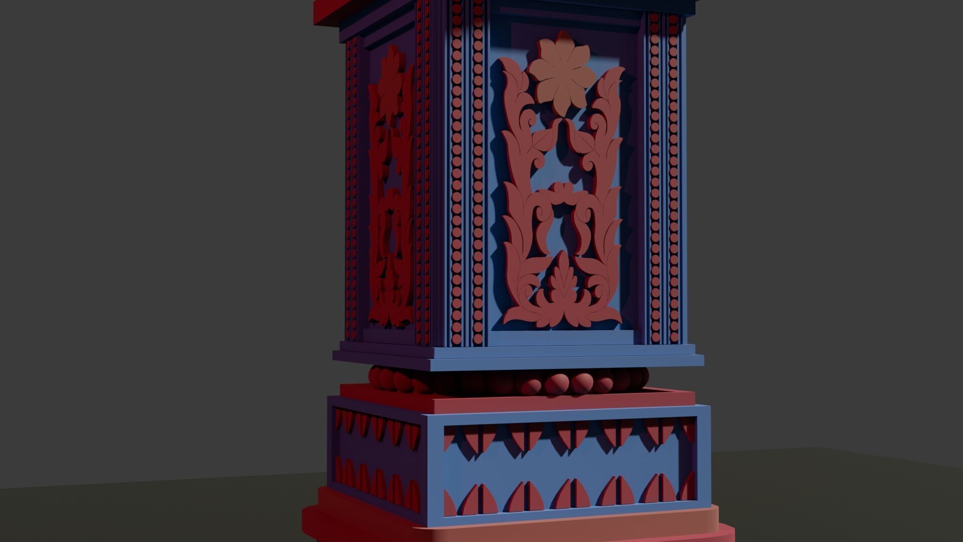 Buddhist Temple Stupa 3D model_6