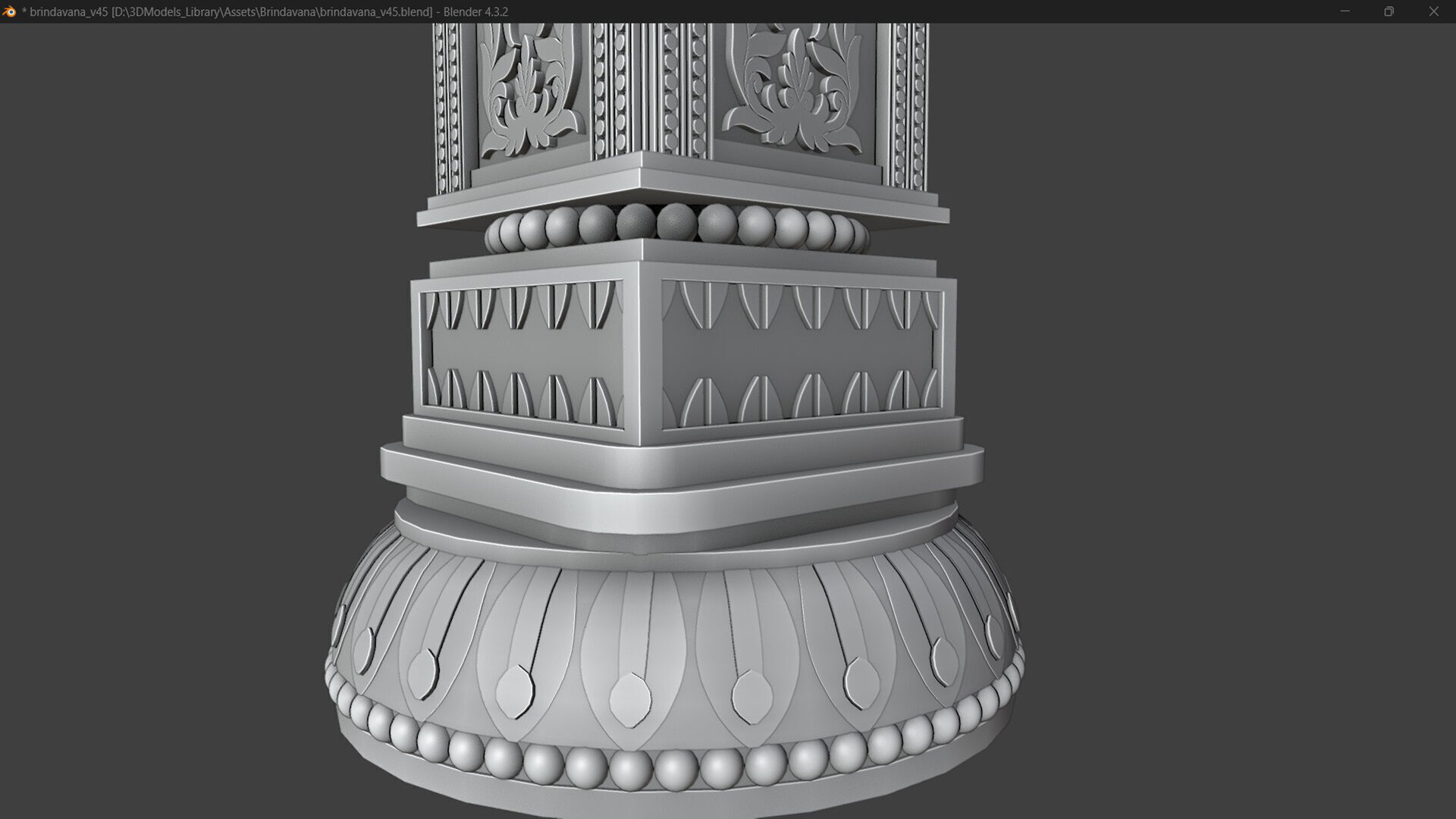 Buddhist Temple Stupa 3D model_12