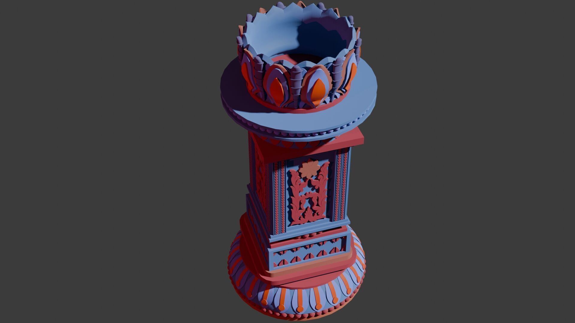 Buddhist Temple Stupa 3D model_9