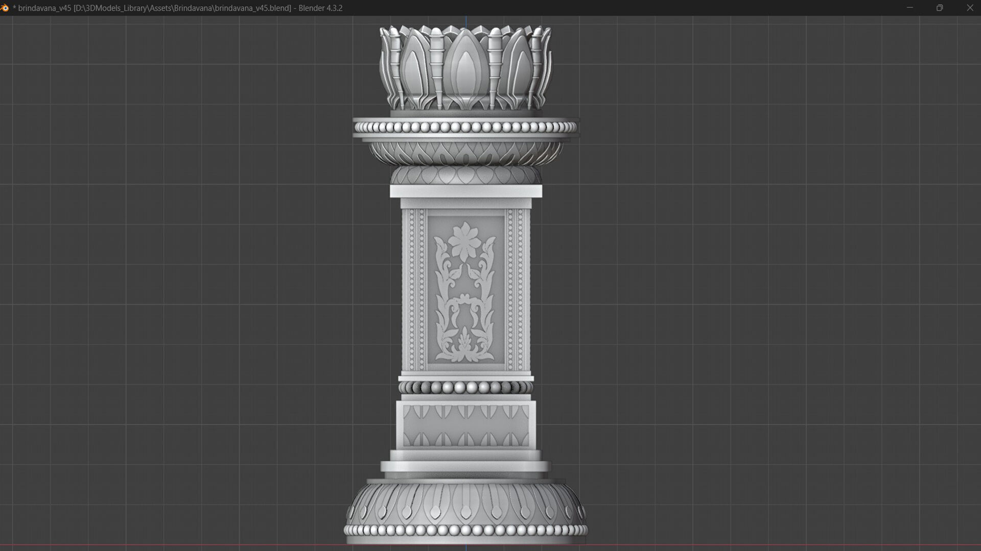 Buddhist Temple Stupa 3D model_10