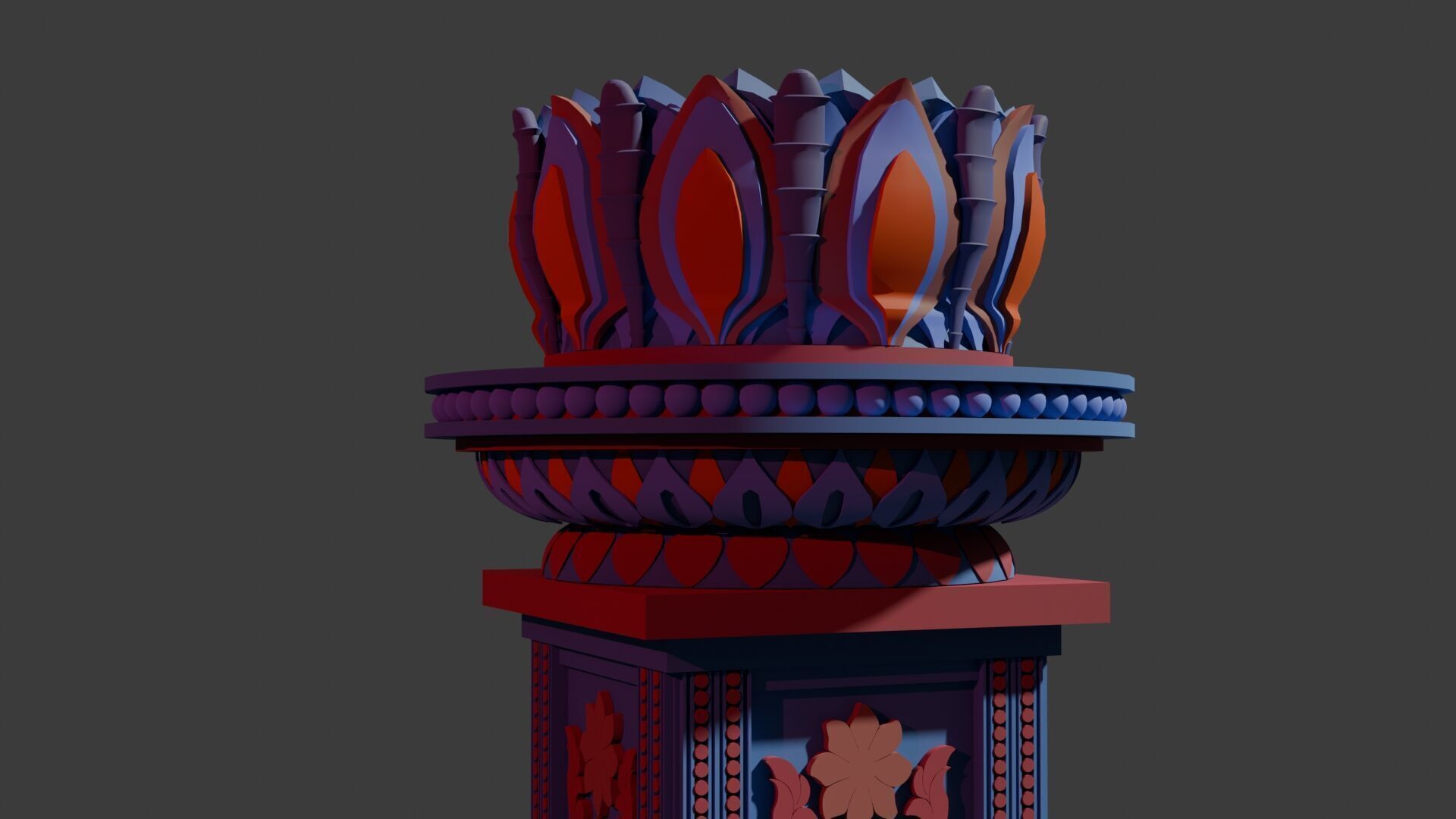 Buddhist Temple Stupa 3D model_7