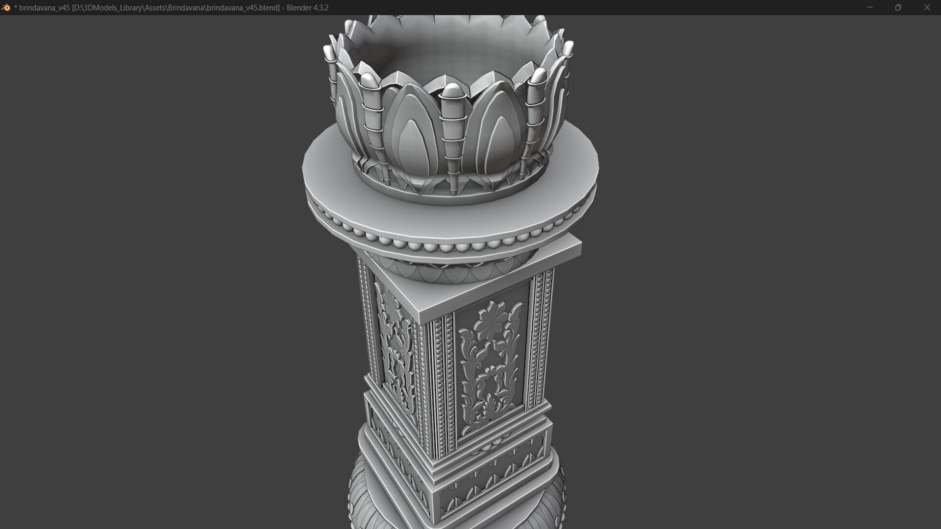Buddhist Temple Stupa 3D model_15