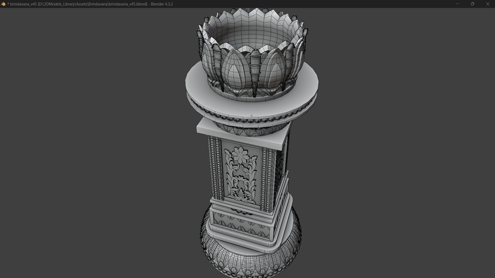 Buddhist Temple Stupa 3D model_28