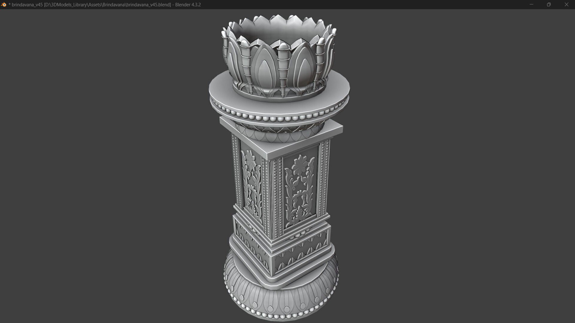 Buddhist Temple Stupa 3D model_16
