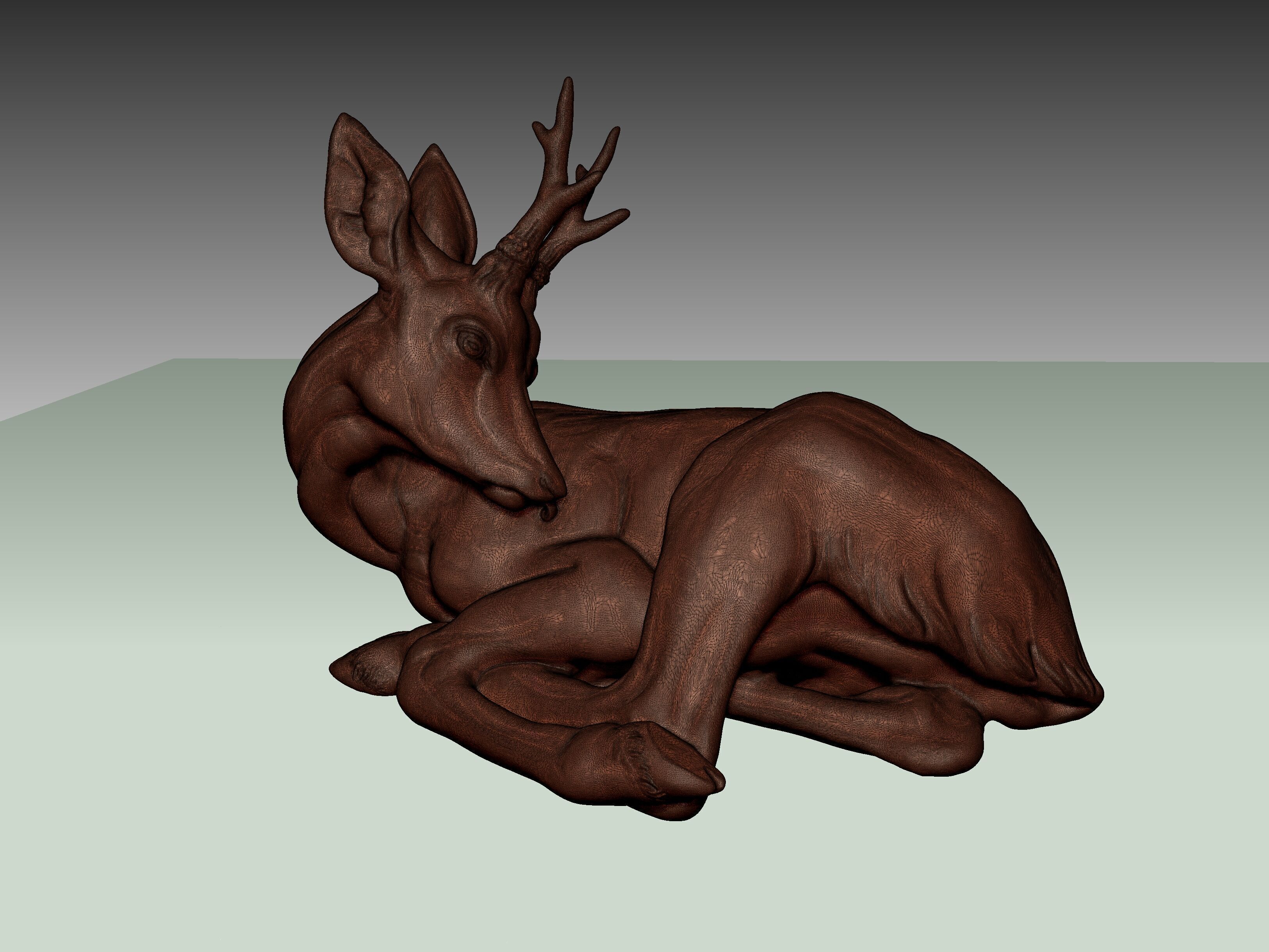 Deer animal 3D print model_2