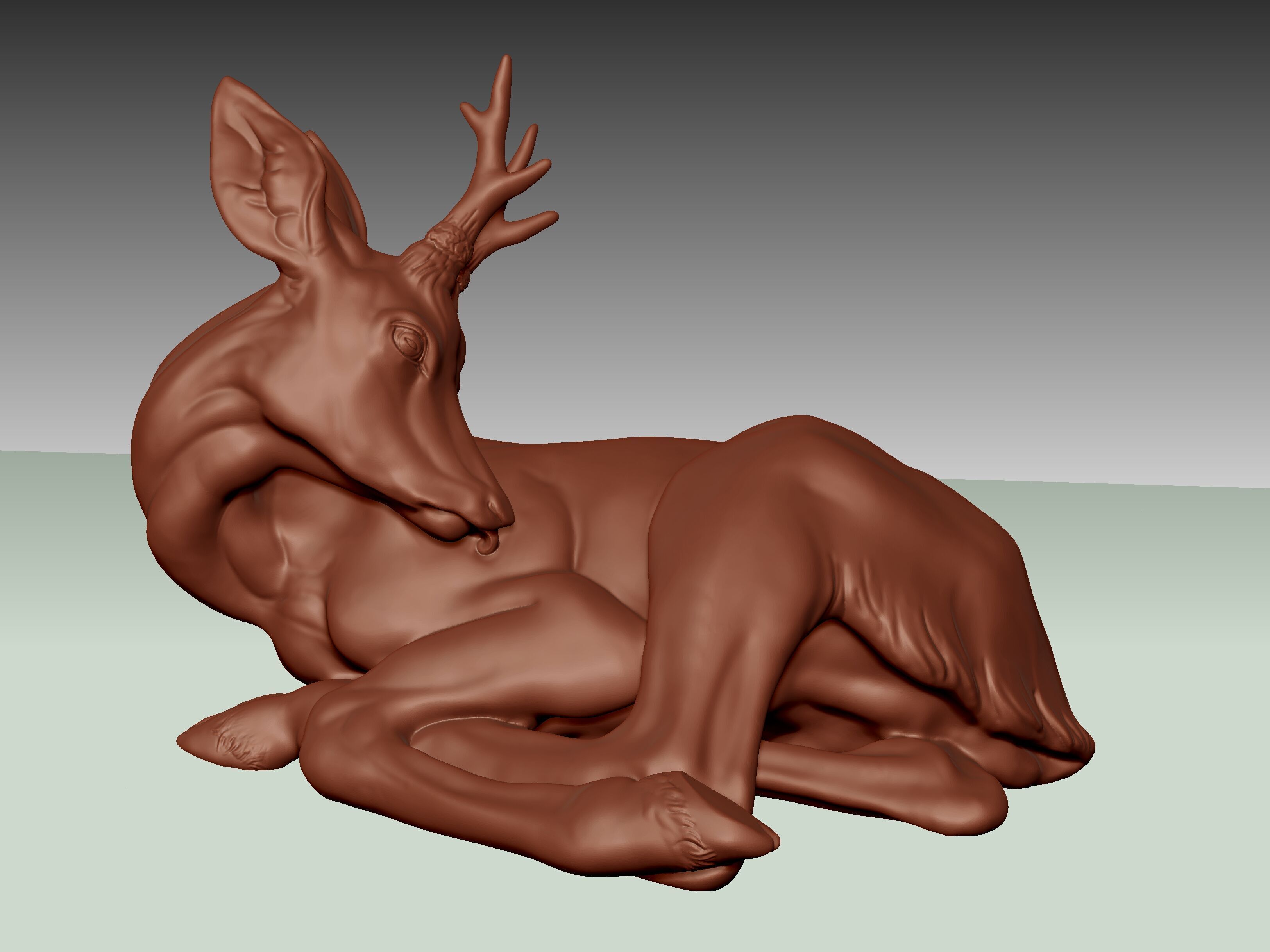 Deer animal 3D print model_3