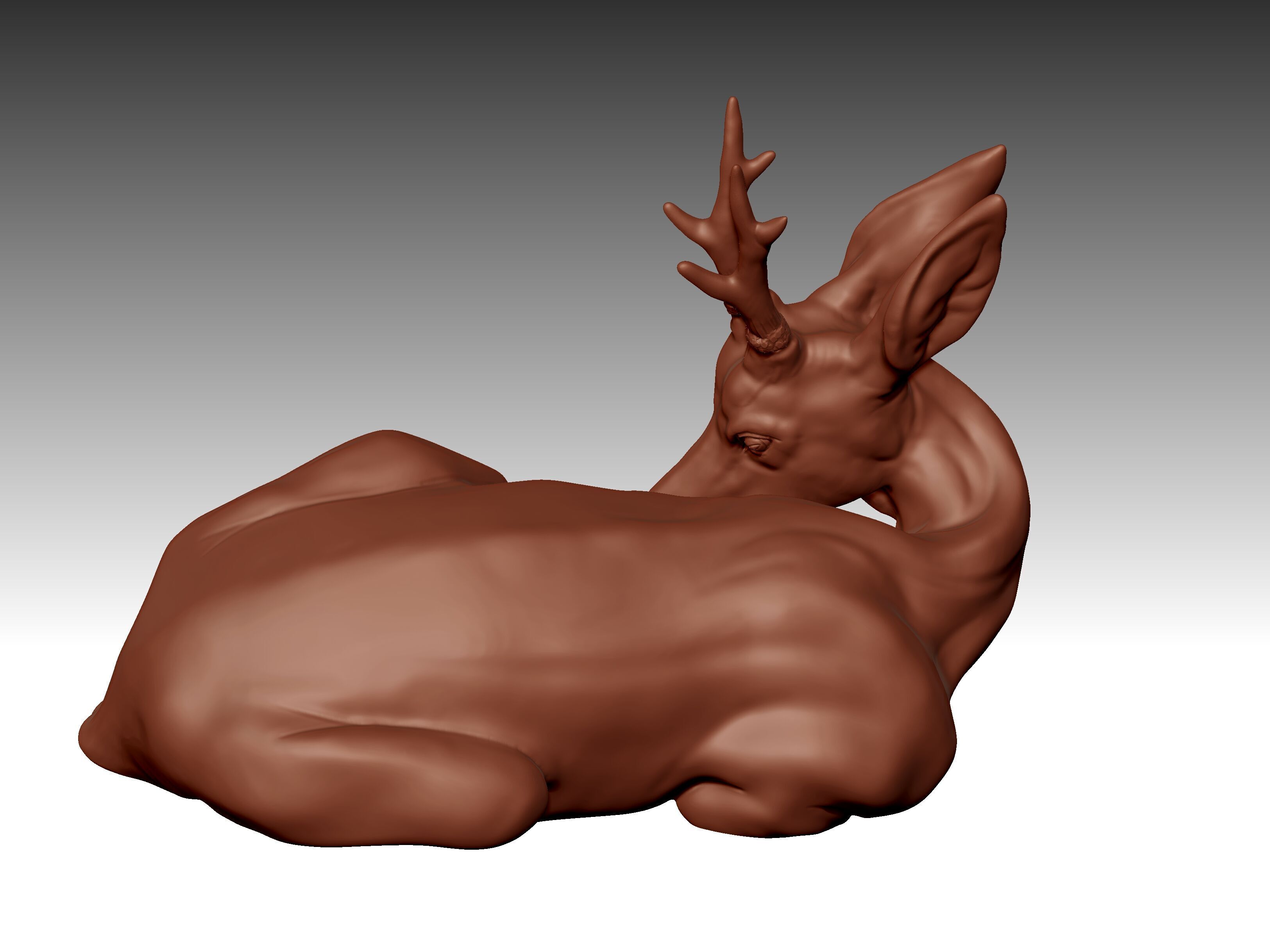 Deer animal 3D print model_5