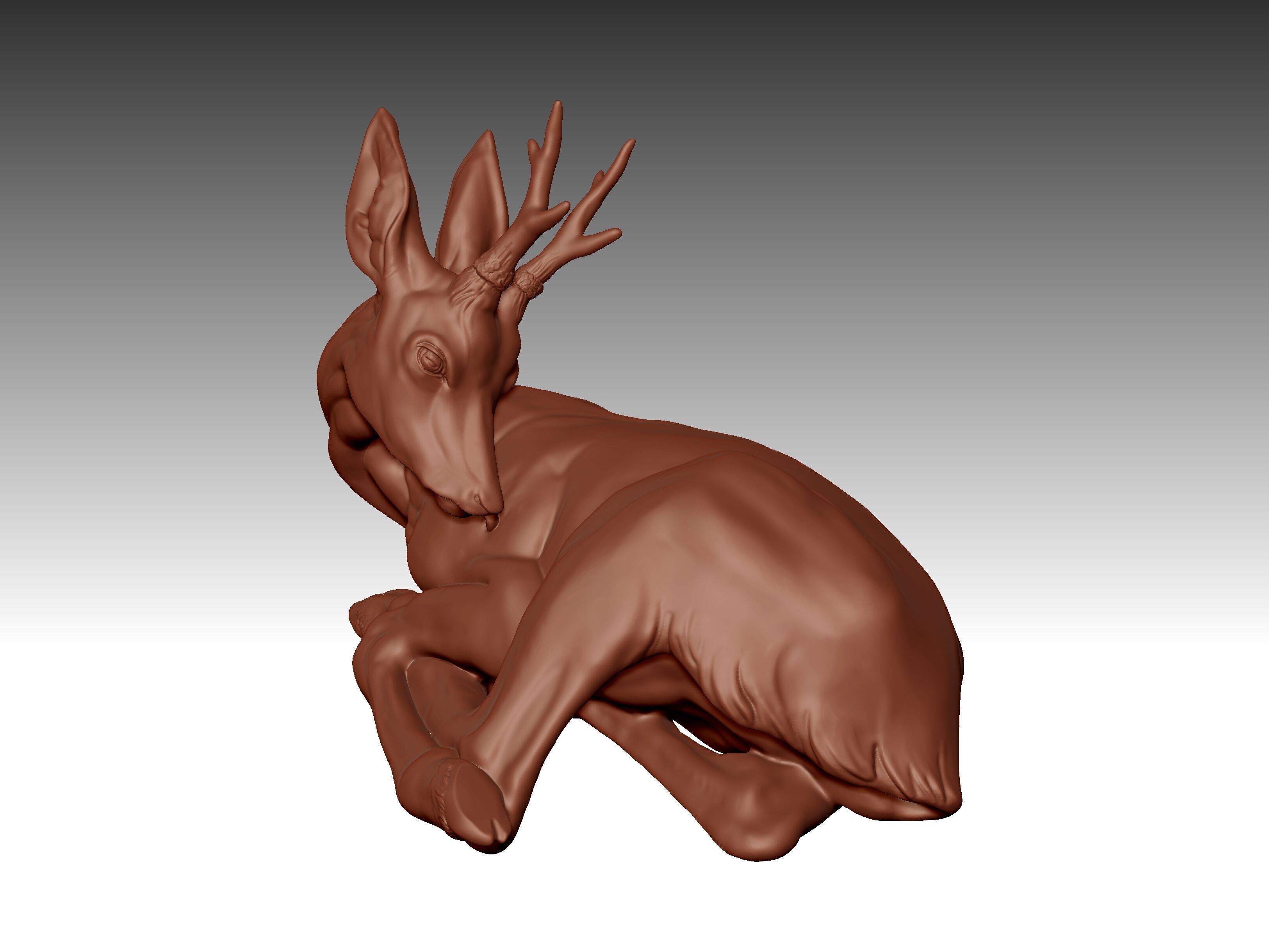 Deer animal 3D print model_4