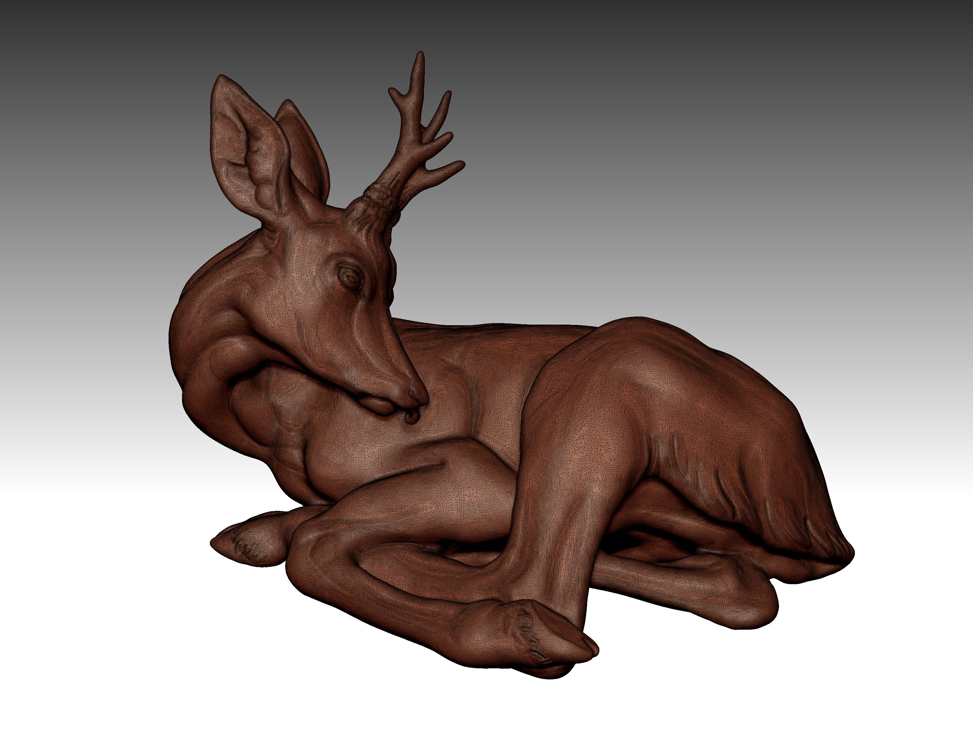 Deer animal 3D print model_9