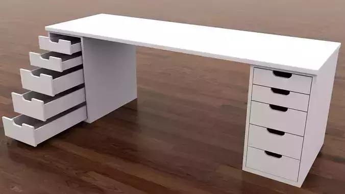 Modern Multi Drawer Office Desk 