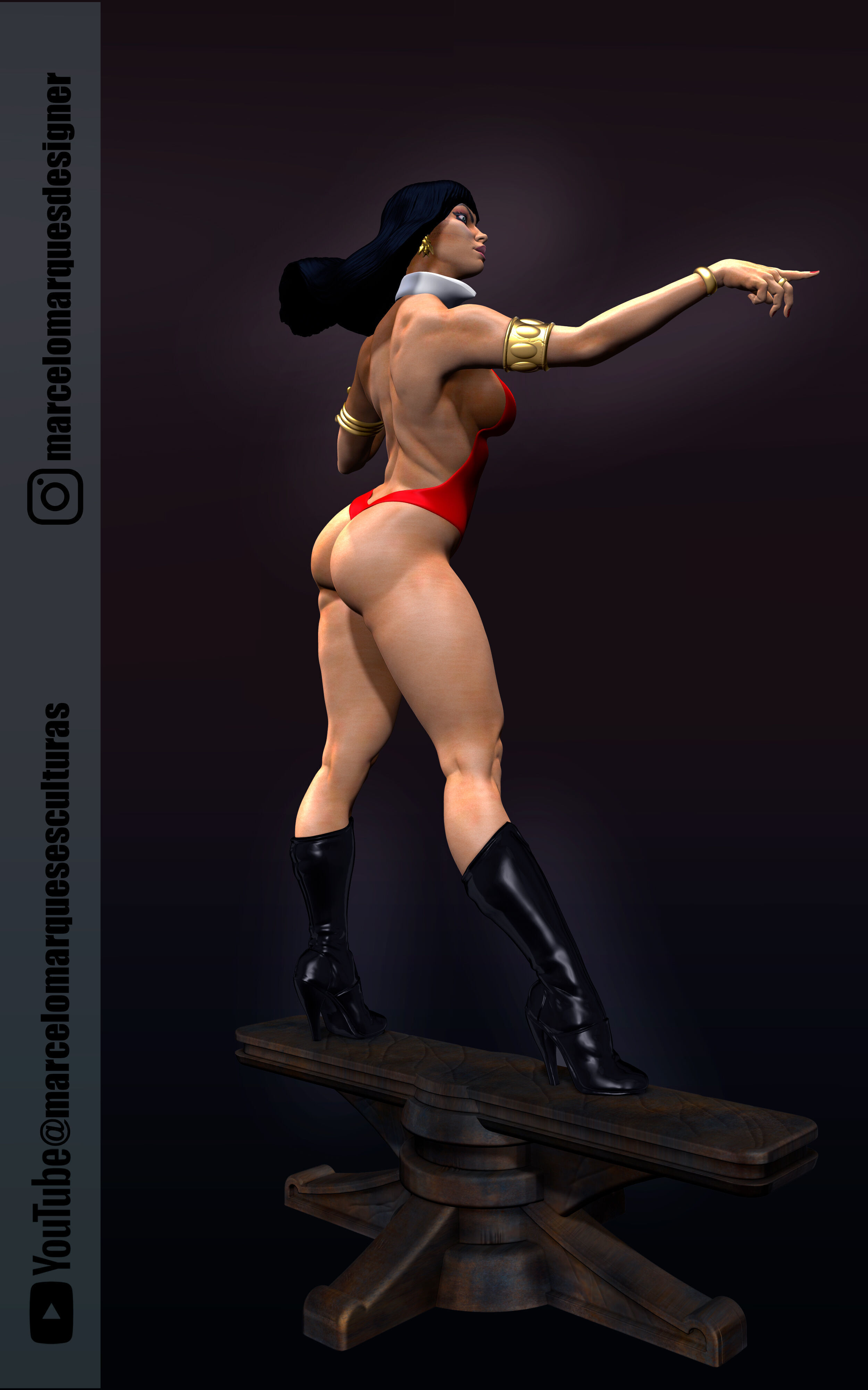Vampirella  female character 3D model ready for printing 3D print model_4