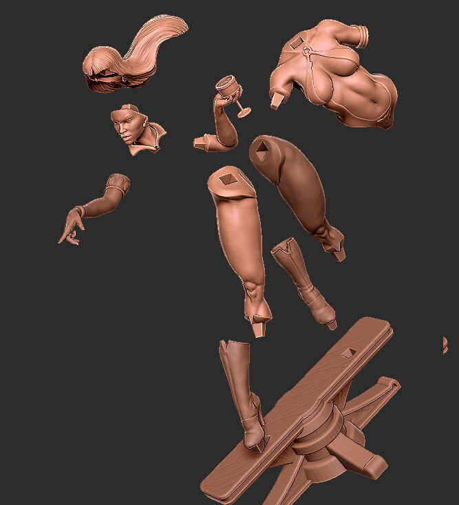 Vampirella  female character 3D model ready for printing 3D print model_12