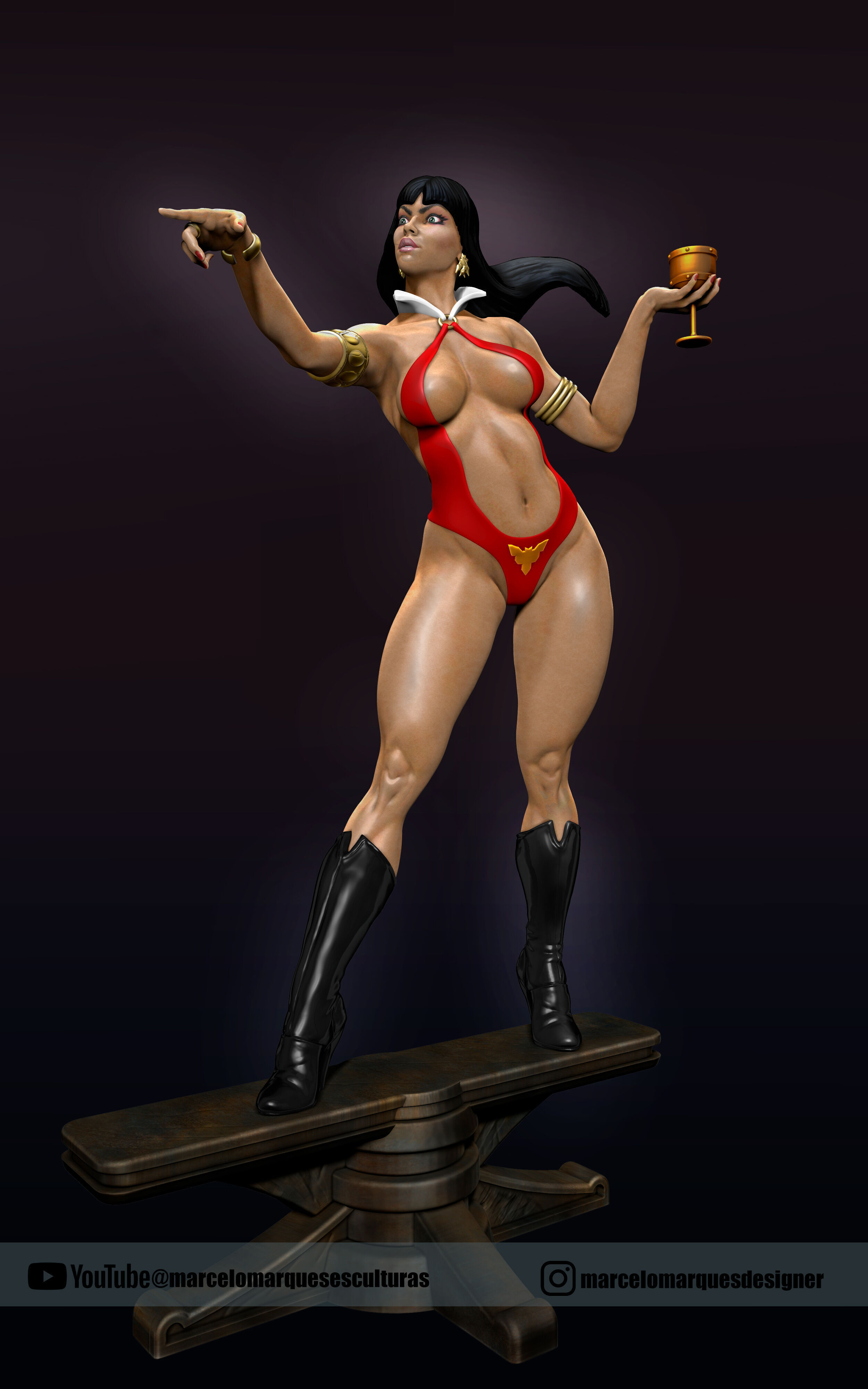 Vampirella  female character 3D model ready for printing 3D print model_2