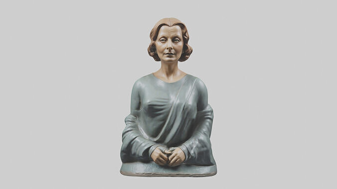 Greta Garbo statue model Low-poly 3D model