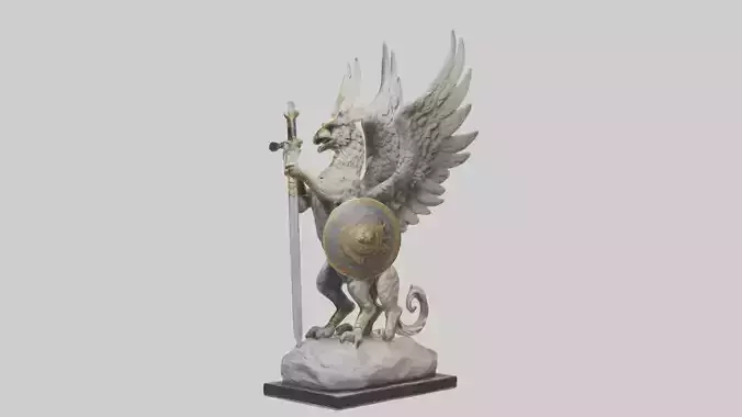 Griffin Warrior statue model