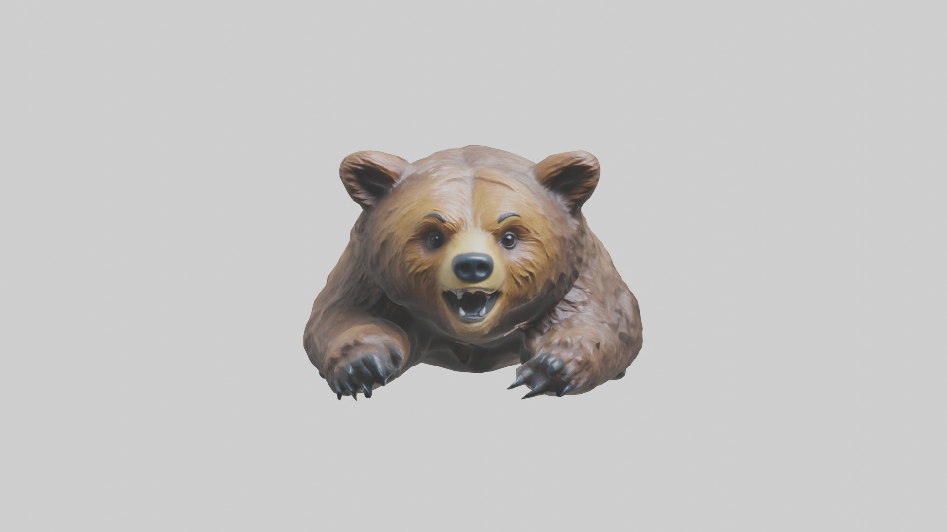 Grizzly Cub playing model Low-poly 3D model_5